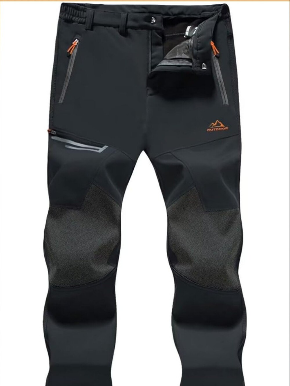 NWT Men's Winter Pants Fleece Lined Ski Snow Pants Water Resistant 4 Zip Pockets